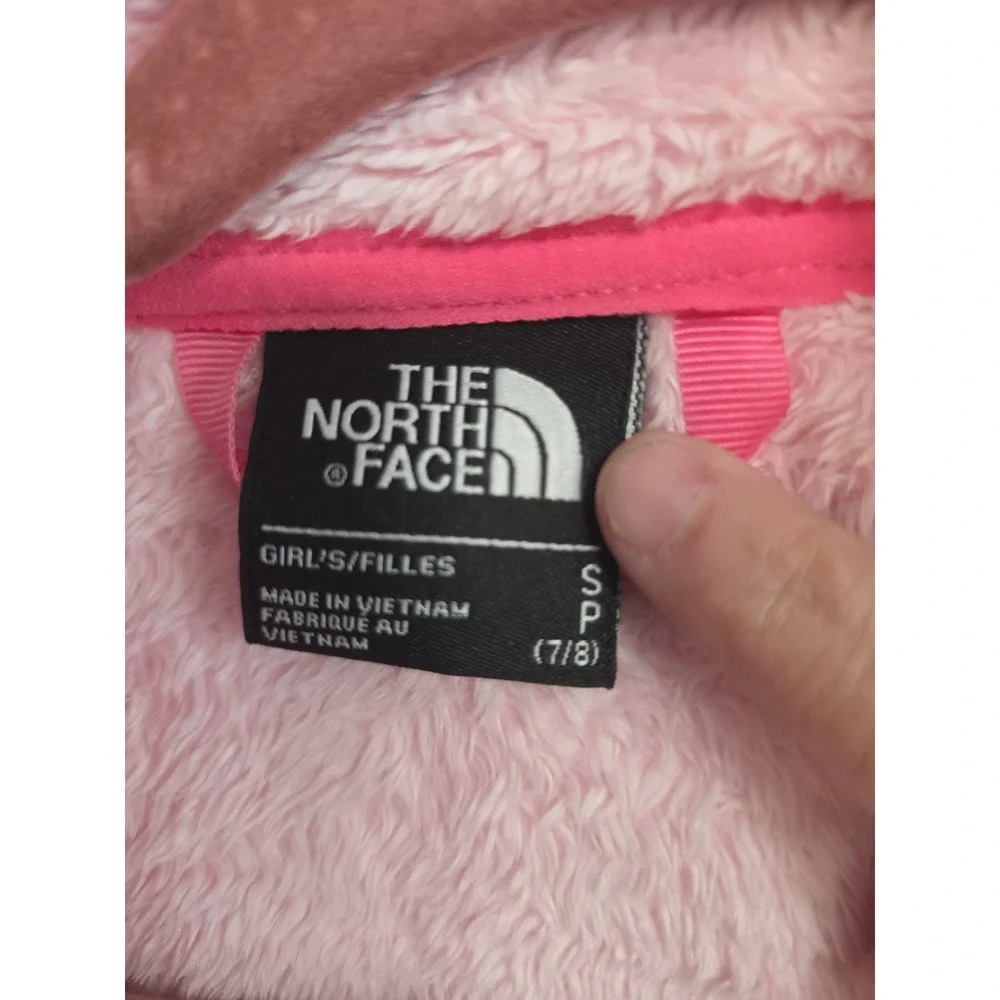 The North Face Girls Osito Full Zip Fleece Jacket Pink Size S 7/8